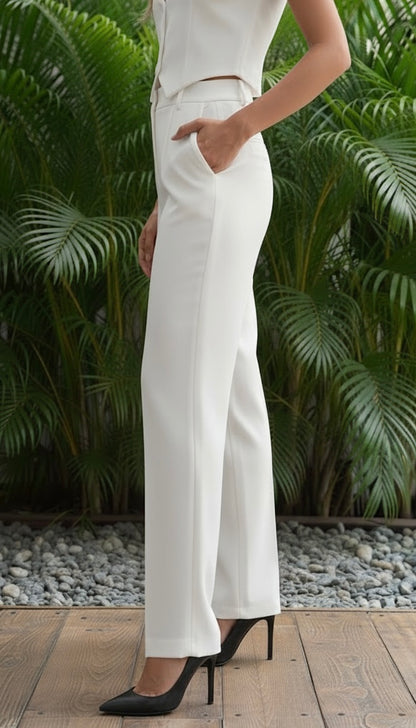 Lavaya Jenne White korean Trouser