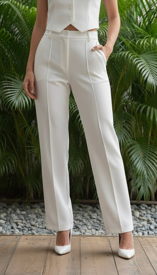 Lavaya Jenne White korean Trouser